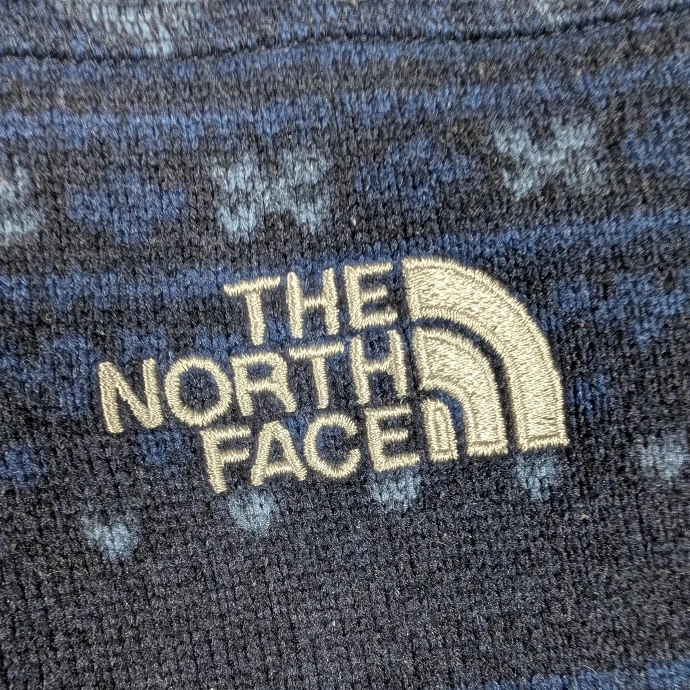 The North Face Pullover Mens‎ Large Blue Fair Isle Aztec 1/4 Zip Tsillan Fleece